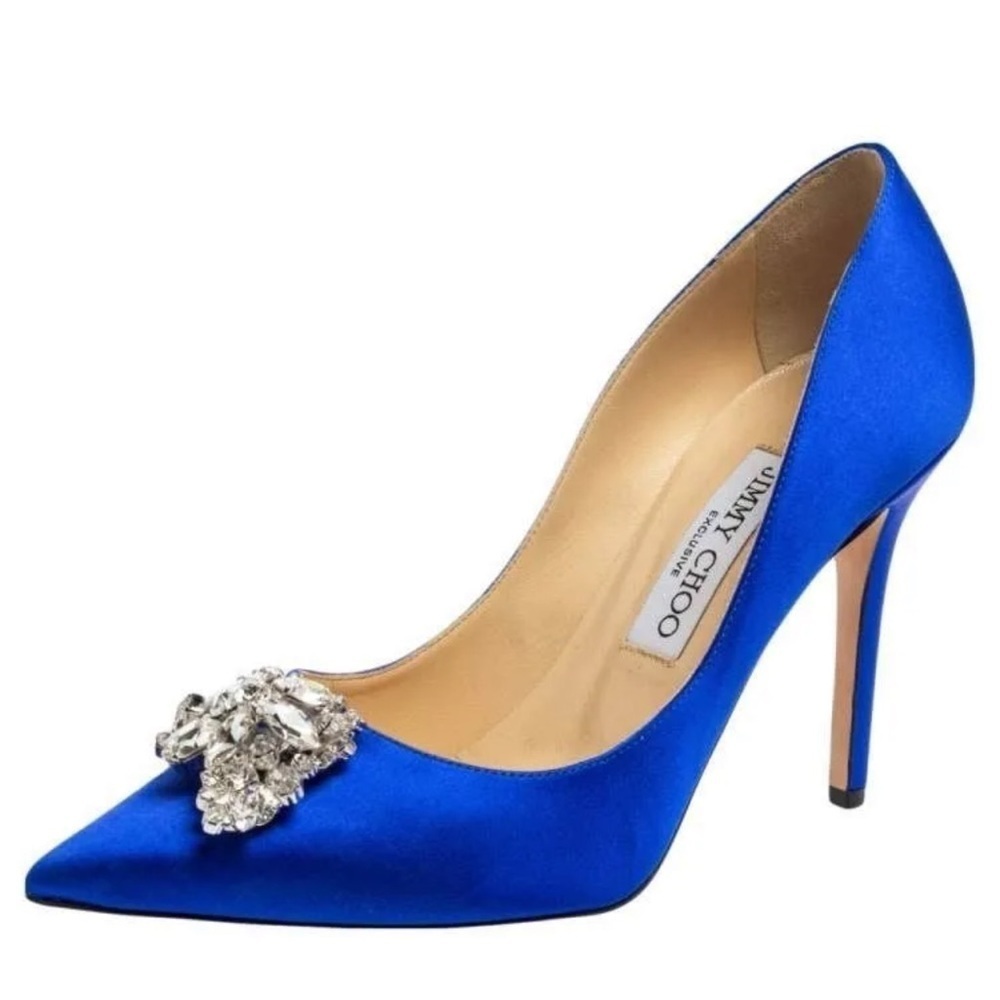 Jimmy Choo Shoes | Satin Pumps | Color: Blue |